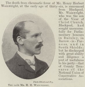 Edesmennyt herra H H Wainwright tekijältä English Photographer
