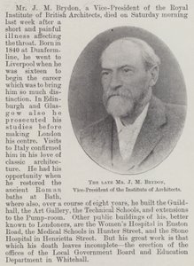 Edesmennyt herra J M Brydon, Arkkitehtiinstituutin varapuheenjohtaja tekijältä English Photographer