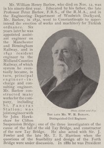 Edesmennyt herra W H Barlow, arvostettu rakennusinsinööri tekijältä English Photographer