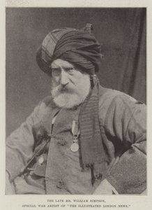 Edesmennyt herra William Simpson, The Illustrated London Newsin erikoissotataiteilija tekijältä English Photographer