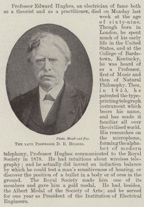 Edesmennyt professori D E Hughes tekijältä English Photographer