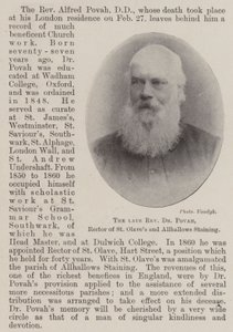 Edesmennyt pastori tohtori Povah, St Olavesin ja Allhallows Stainingin rehtori tekijältä English Photographer