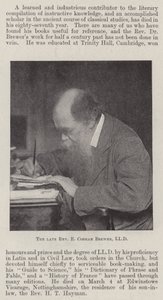 Edesmennyt pastori E Cobham Brewer, LLD tekijältä English Photographer