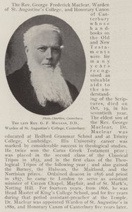 Edesmennyt pastori G F Maclear, DD, St Augustines Collegen vartija, Canterbury tekijältä English Photographer