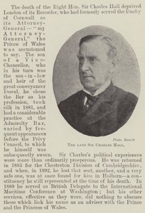 Edesmennyt Sir Charles Hall tekijältä English Photographer
