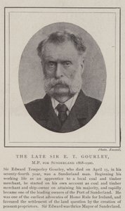 Edesmennyt Sir E T Gourley, Sunderlandin kansanedustaja 1868-1900 tekijältä English Photographer