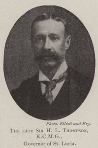Edesmennyt Sir H L Thompson, KCMG, St Lucian kuvernööri tekijältä English Photographer