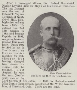 Edesmennyt Sir H S Naylor-Leyland tekijältä English Photographer
