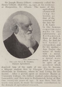 Edesmennyt Sir J H Gilbert, arvostettu maanviljelijä tekijältä English Photographer