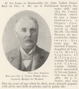 Edesmennyt Sir J Talbot Power, Baronet, entinen Wexfordin jäsen tekijältä English Photographer