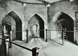 Tower of London, Tower Hill: valtion vankilahuone Beauchamp Towerissa, 1895 tekijältä English Photographer