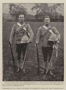 14. (Kings) Hussarien sotilaat marssijärjestyksessä Etelä-Afrikan pakki tekijältä English Photographer