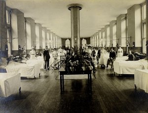 Victoria Ward St. Thomasin sairaalassa Lontoossa, noin 1900 tekijältä English Photographer