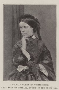 Viktoriaaniset naiset Westminsterissä, Lady Augusta Stanley, haudattu Abbeyyn 1876 tekijältä English Photographer