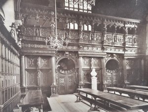 Näkymä Middle Temple Hallin sisätiloihin, Lontoo, 1885 tekijältä English Photographer