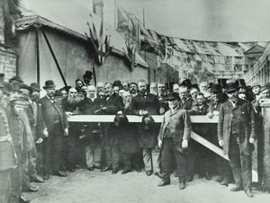 Westferry Road: tiemaksun vapauttaminen, 1885 tekijältä English Photographer