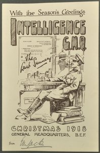 With the Seasons Greetings, Intelligence G.H.Q., Joulu 1918, E. M. Jack, 1918 tekijältä English Photographer