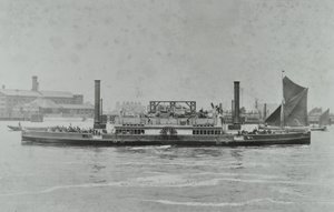 Woolwich Ferry: lautta joella, 1896 tekijältä English Photographer