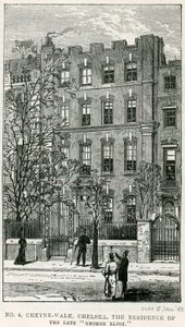 4 Cheyne Walk, Chelsea, edesmenneen George Eliotin asuinpaikka tekijältä English School