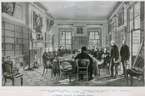 Kabinettineuvosto osoitteessa 10 Downing Street tekijältä English School