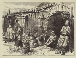 Kiinalainen talonpoikaperhe (kaiverrus) tekijältä English School