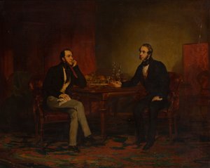 A Conversation Piece, n. 1840 (öljy kankaalle) tekijältä English School