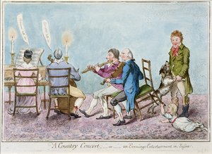 Maakonsertti tai iltaviihde Sussexissa, julkaisija Hannah Humphrey vuonna 1798 (käsinvärinen etsaus) tekijältä English School