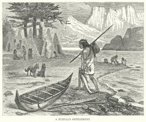 Fuegian siirtokunta (kaiverrus) tekijältä English School