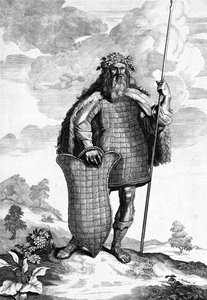 Markomaani, kaiverrettu Cornelis Huyberts, kuvitus Caesars Commentariesille, kääntänyt englanniksi William Duncan, julkaistu 1753 tekijältä English School