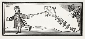 Paperileija, joka sopii korkeaan ilmaan, kuvitus John Ashtonin pubista Chap-books of the Eightenth Century. 1882 tekijältä English School