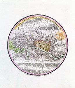 A Plan of London, Westminster ja Borough of Southwark, 1793 (käsinvärinen kaiverrus) tekijältä English School