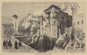 Espanjalainen kaupunki, Granada (kaiverrus) tekijältä English School