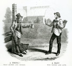 Asia! Se juo ja polttaa; Mies! Kuka ajattelee ja toimii, 1800-luku tekijältä English School