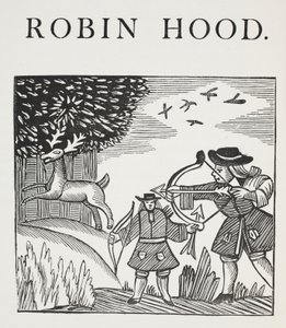 A True Tale of Robin Hood, kuvitus John Ashtonin kirjasta Chap-books of the Eightenth Century, pub. 1882 tekijältä English School