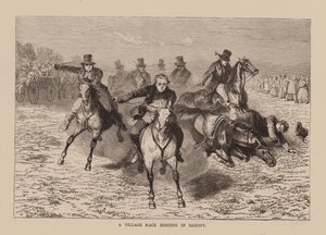 Kylän kilpa-ajotapahtuma Saksin osavaltiossa (kaiverrus) tekijältä English School