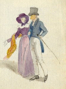 Pari kiertelevä, n.1825 (wc paperilla) tekijältä English School
