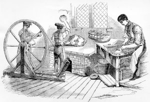 Päivä kuninkaallisessa posliinitehtaassa, Worcester, 1843 tekijältä English School
