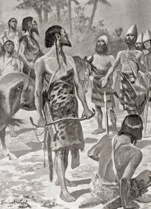 Tapaaminen tyrolaisten Carthagen perustajien ja Libyan päälliköiden välillä Hutchinsonin Kansakuntien historiasta, pub.1915 tekijältä English School