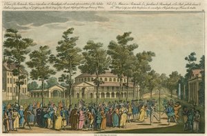 Näkymä Rotunda-taloon ja puutarhaan Ranelaghissa, Lontoossa tekijältä English School