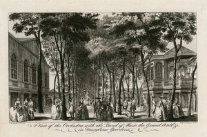 Näkymä orkesterille musiikkibändin kanssa, Grand Walkille jne. Marylebone Gardensissa tekijältä English School