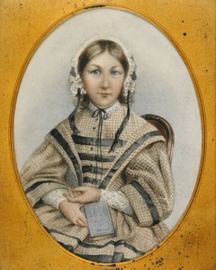 Nuori Florence Nightingale soikeassa kehyksessä (miniatyyri) tekijältä English School