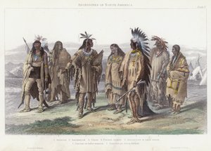 Pohjois-Amerikan aboriginaalit (värillinen kaiverrus) tekijältä English School
