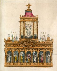 Ackermans Transparency, esillä rauhan muistoksi, kesäkuu 1814 tekijältä English School
