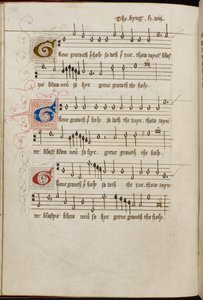 Lisää MS 31922, f. 37v, Henry VIII:n "Green Groweth the Holly" (vellum) tekijältä English School