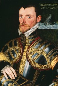 Amiraali Sir Richard Hawkins (1532-1595), noin 1590 (öljy paneelille). tekijältä English School