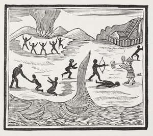 Perjantain tulo, kuvitus John Ashtonin pubista Chap-books of the Eighteenth Century. 1882 tekijältä English School