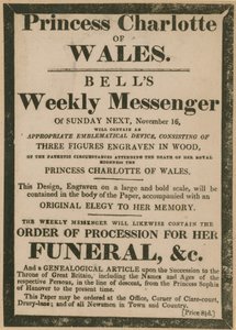 Ilmoitus Bells Weekly Messengerille sunnuntaina 16. marraskuuta 1817 tekijältä English School
