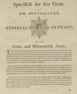 Mainos Dr. Southgates Eteerinen uute kihti ja reumaattinen kihti tekijältä English School