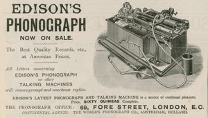 Edisons Phonographin mainos tekijältä English School