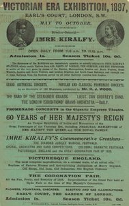 Mainos Victorian Era Exhibition, 1897, Earls Courtissa tekijältä English School